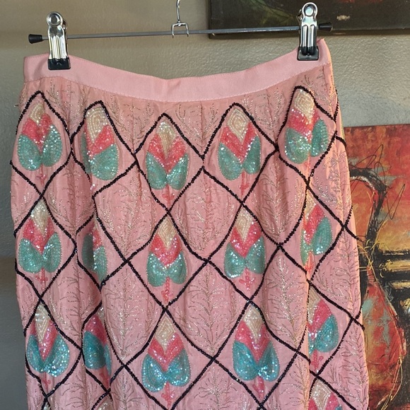 Hollywood studios Vintage beaded pink size 2 skirt - Picture 11 of 16